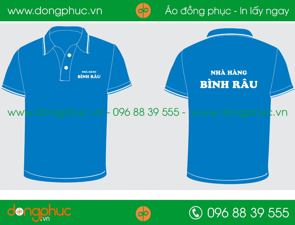 Áo phông đồng phục nhà hàng Bình Râu